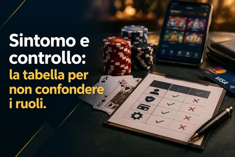 Sintomo e controllo: la tabella per non confondere i ruoli