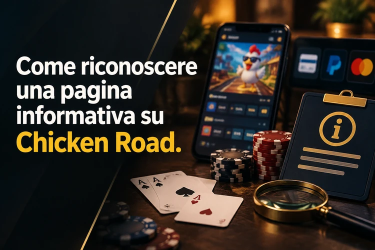 Come riconoscere una pagina informativa su Chicken Road