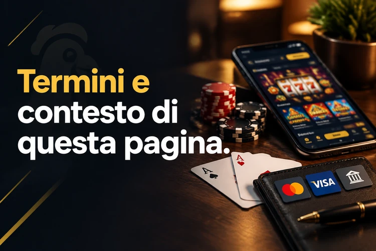 Termini e contesto di questa pagina