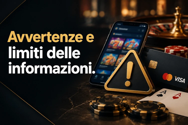 Avvertenze e limiti delle informazioni